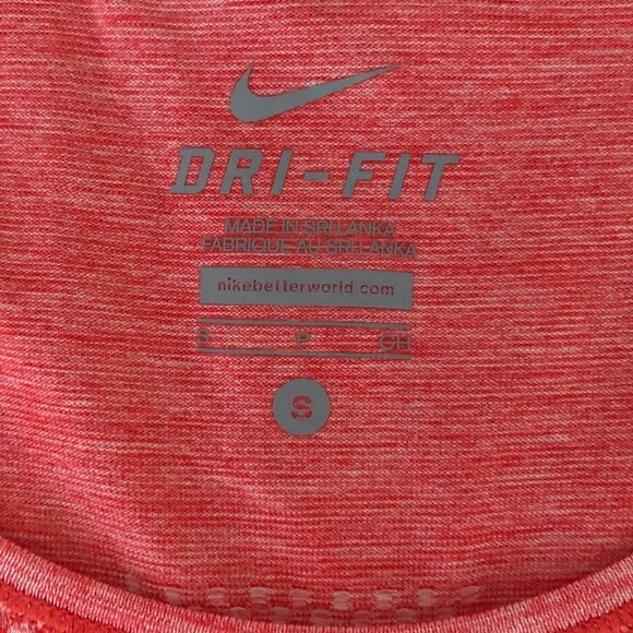 Nike Dri-Fit Long Sleeve Scoop Neck Athletic Activewear Top Orange Heather Sz S - Picture 4 of 4